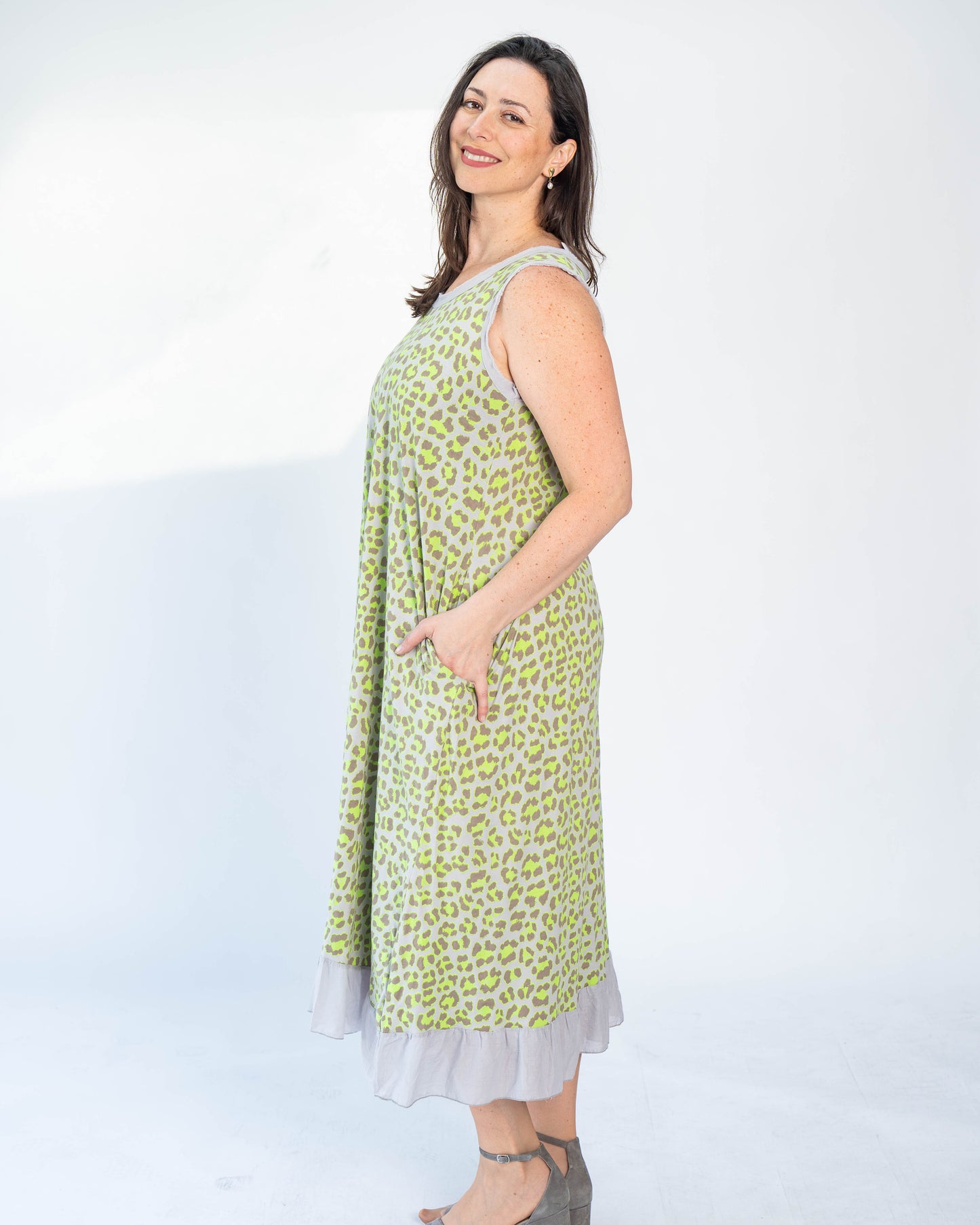 Vestido Neón Print Verde