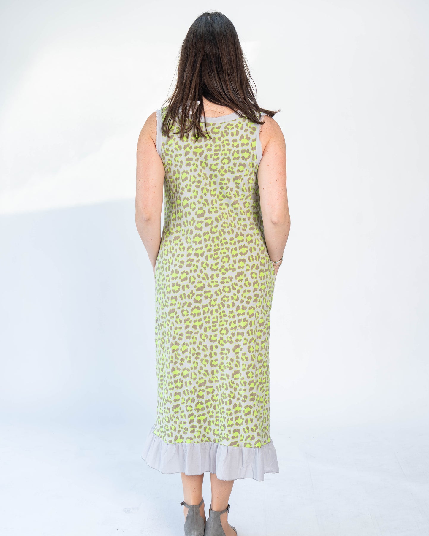 Vestido Neón Print Verde