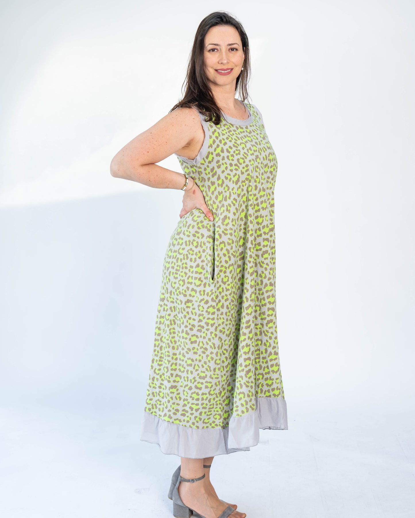 Vestido Neón Print Verde