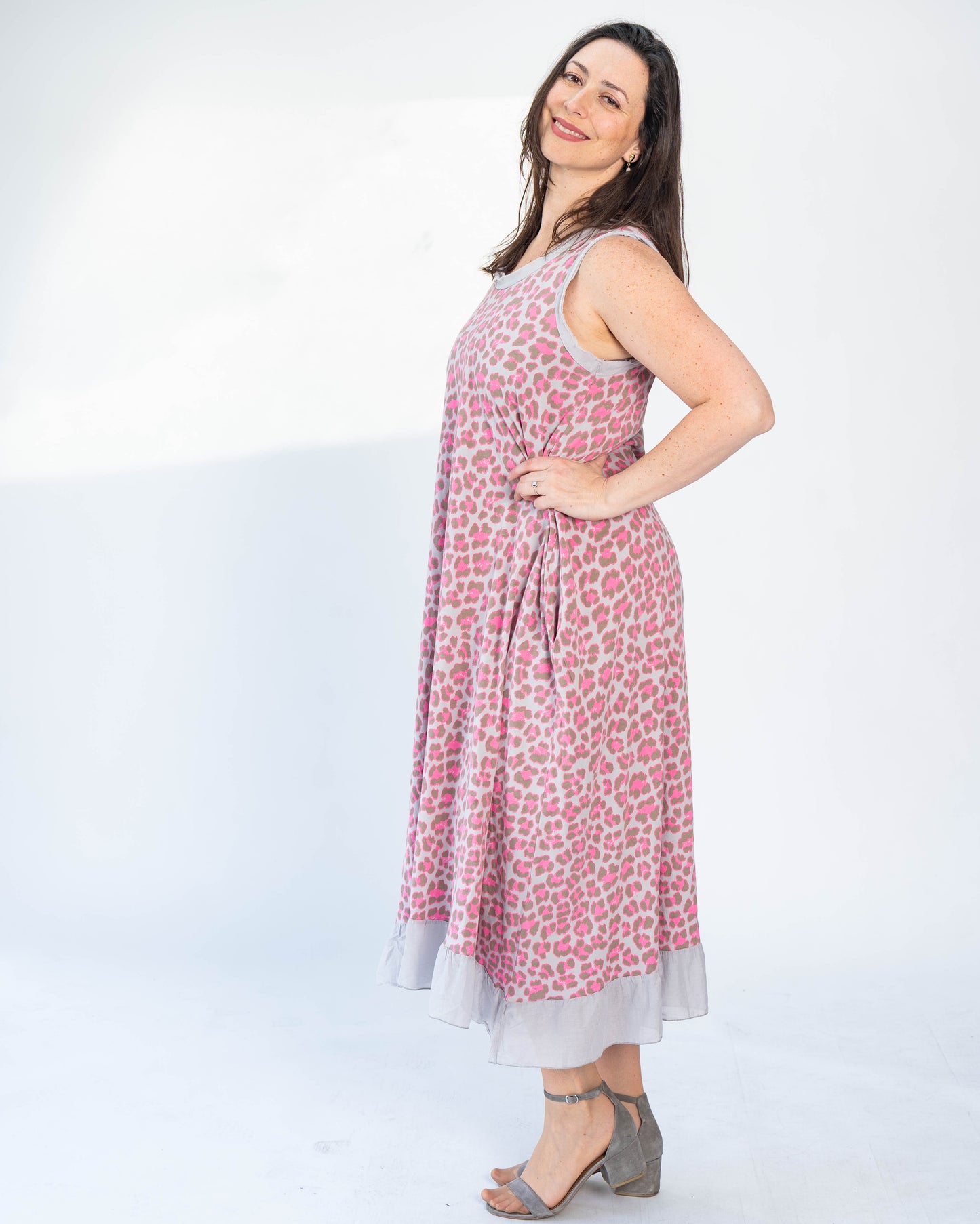 Vestido Neón Print Fucsia