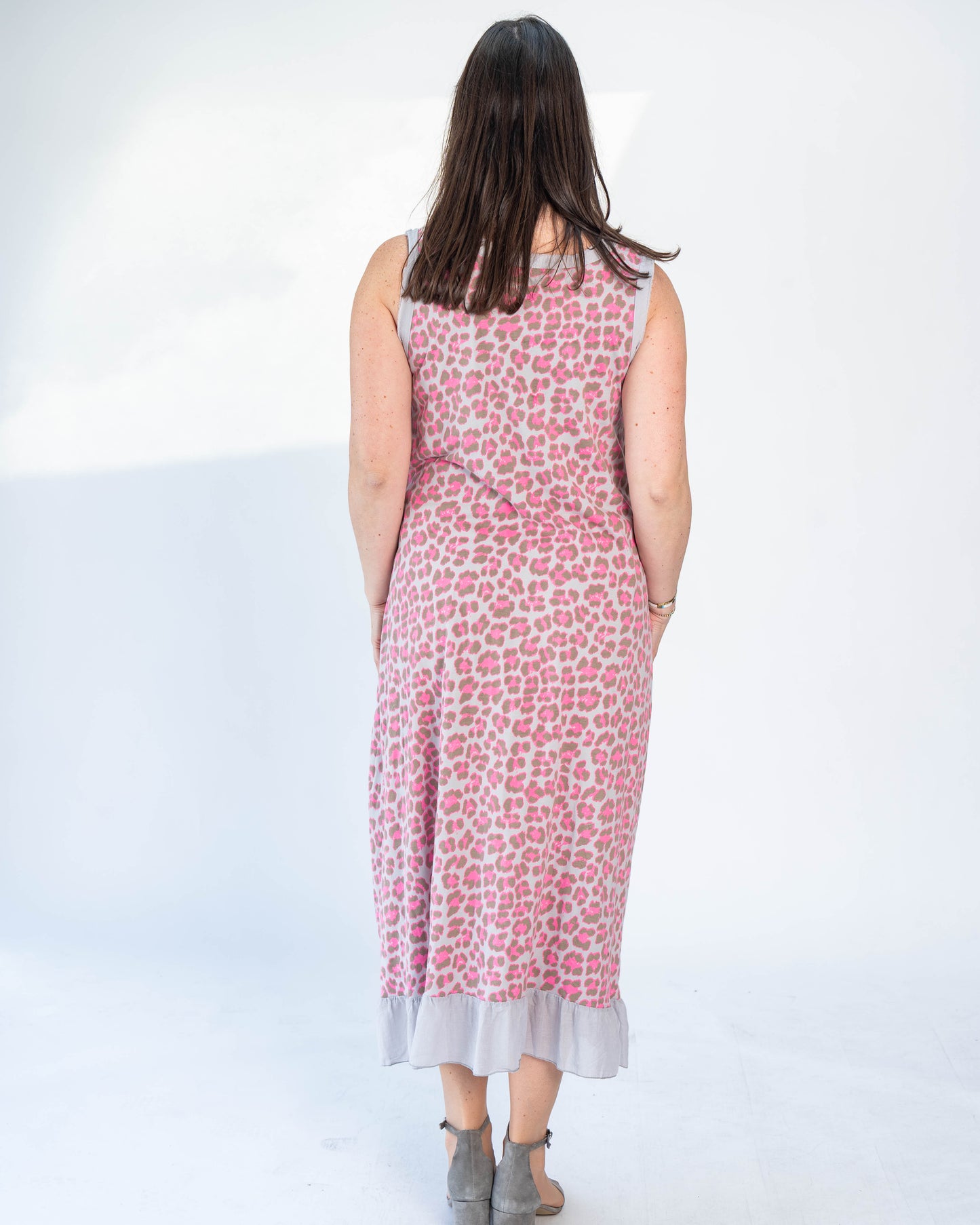 Vestido Neón Print Fucsia