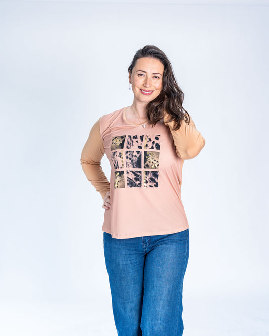 Polera Denisse Cafe