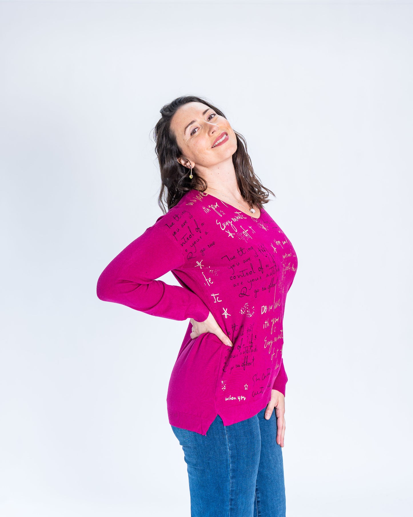 Sweater In Love Magenta