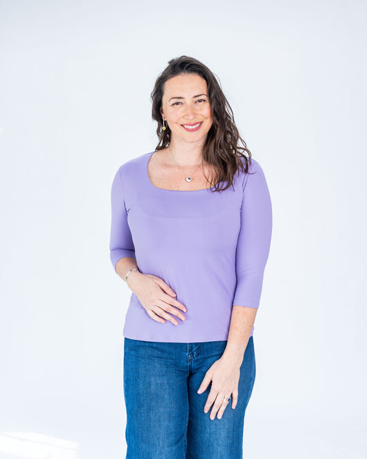 POLERA BASICA CAROLINA LILA