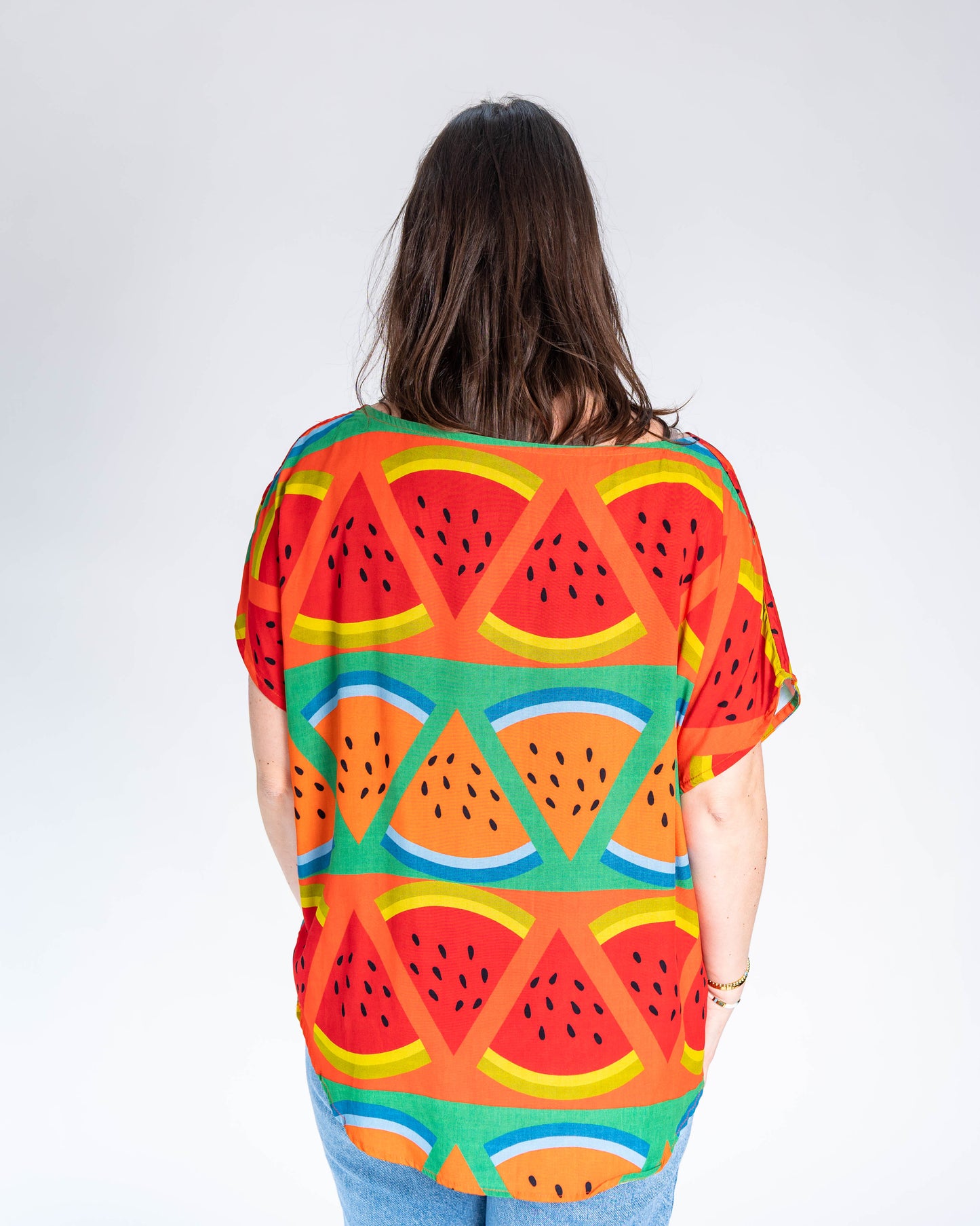 Polera BR Luana Sandia Verde - Naranja
