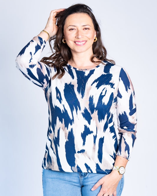 Polera Lanilla Miriam Azul