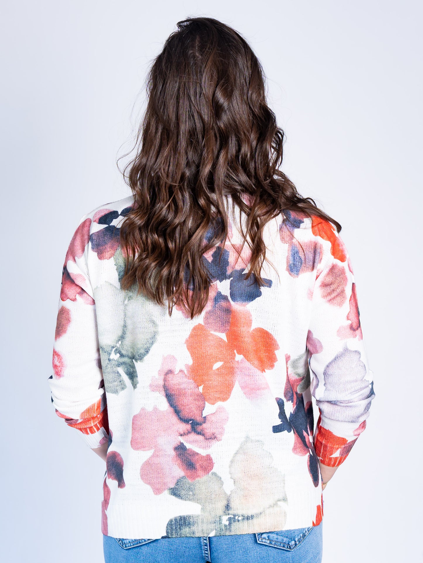 Sweater Hilo Miri Flores Blanco