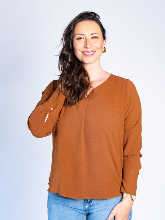 Blusa Lisa Lety Camel