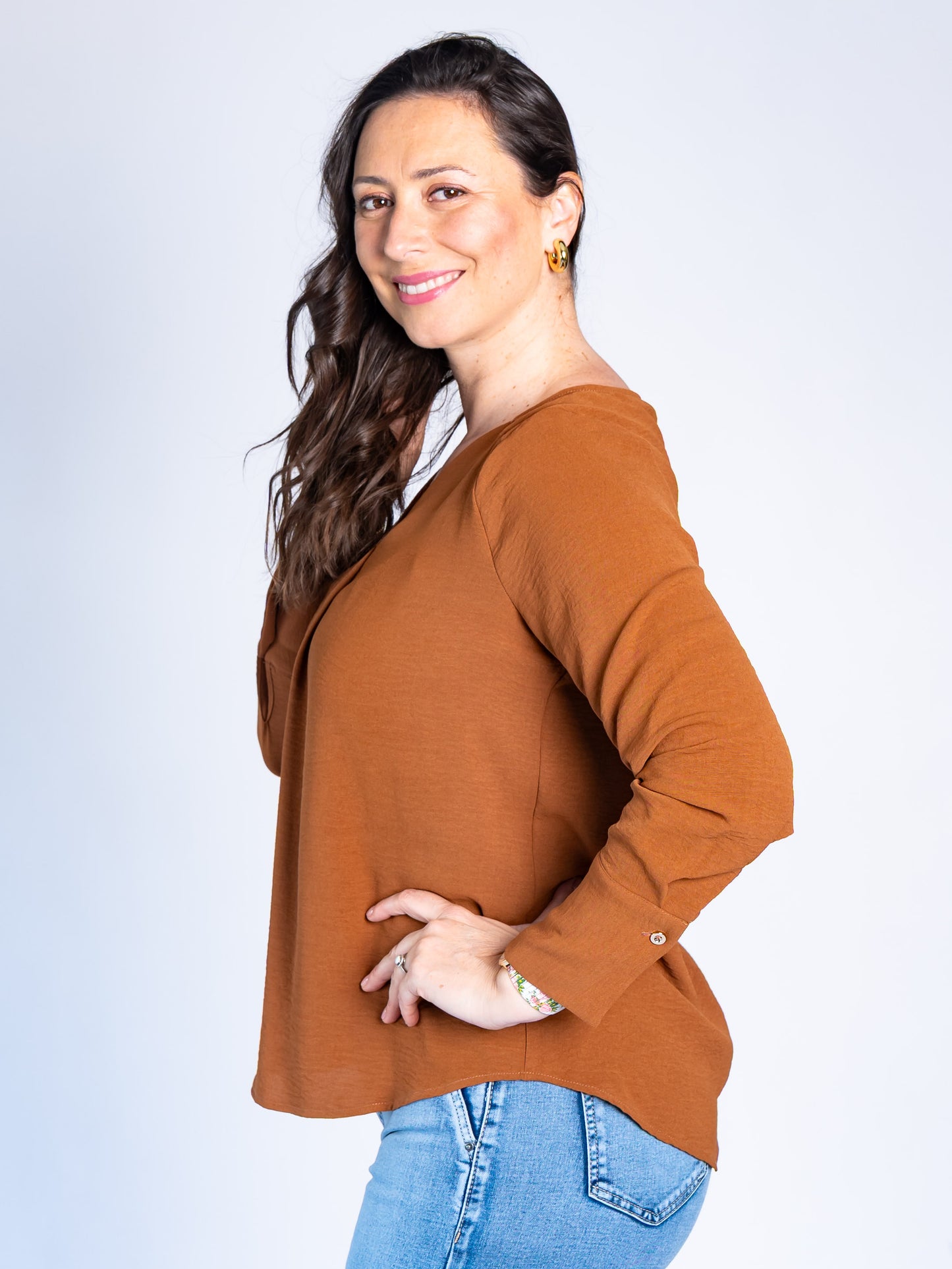 Blusa Lisa Lety Camel