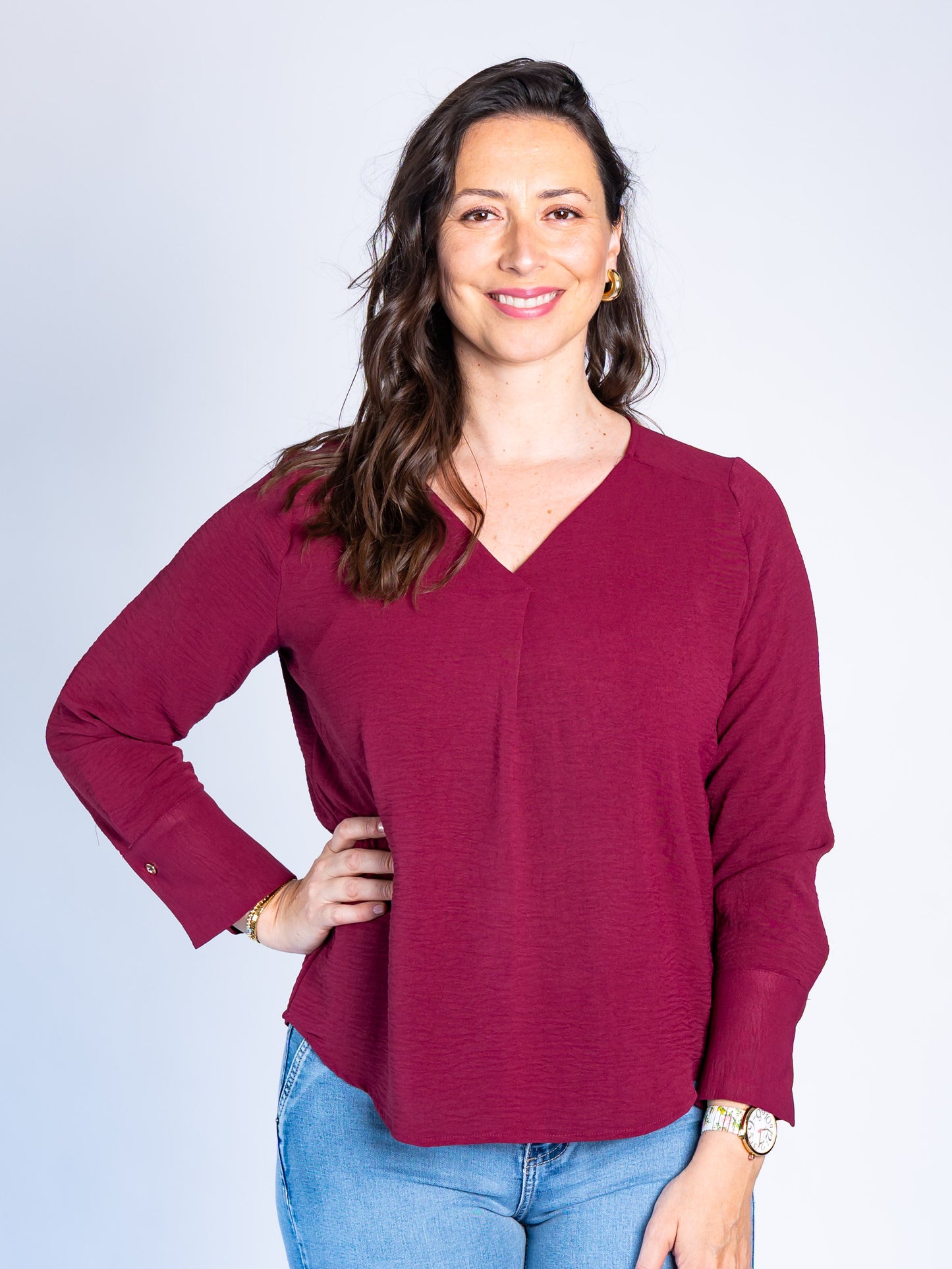 Blusa Lisa Lety Burdeo