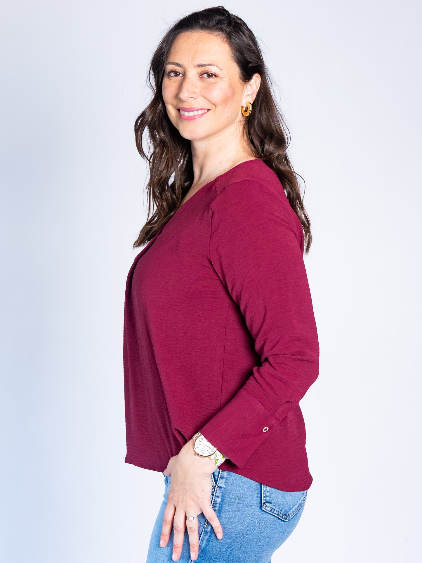 Blusa Lisa Lety Burdeo