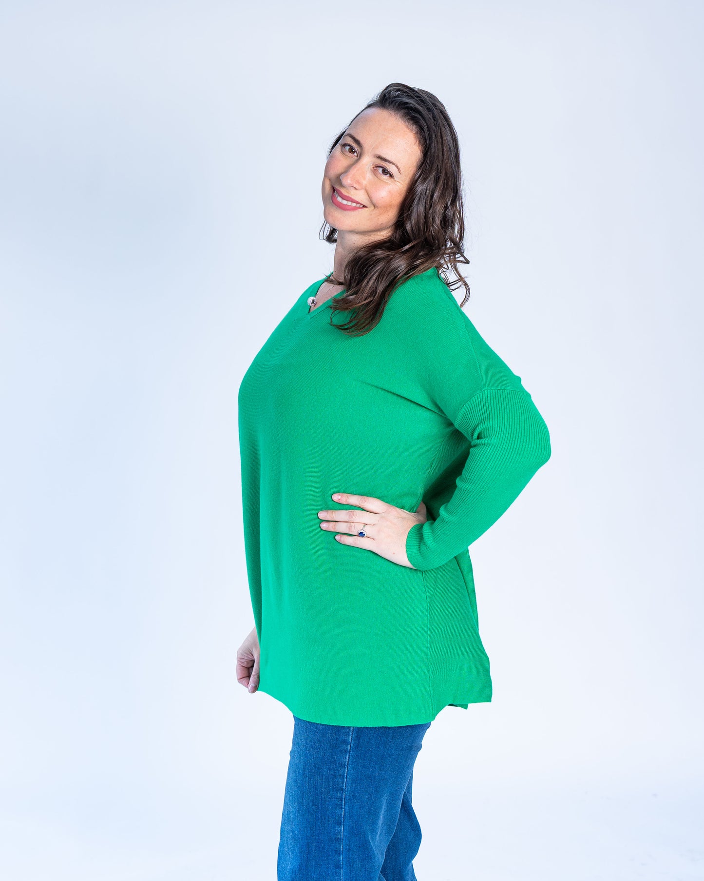 Sweater Isa Cuello V Verde