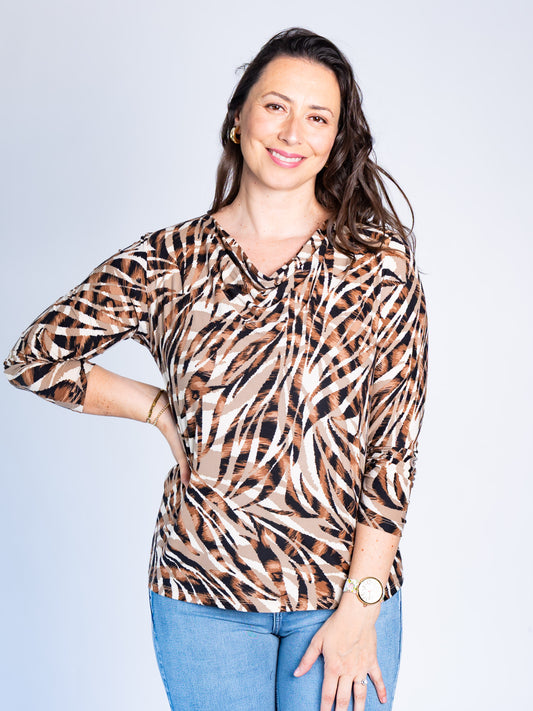 Polera Manga Larga Nury Café