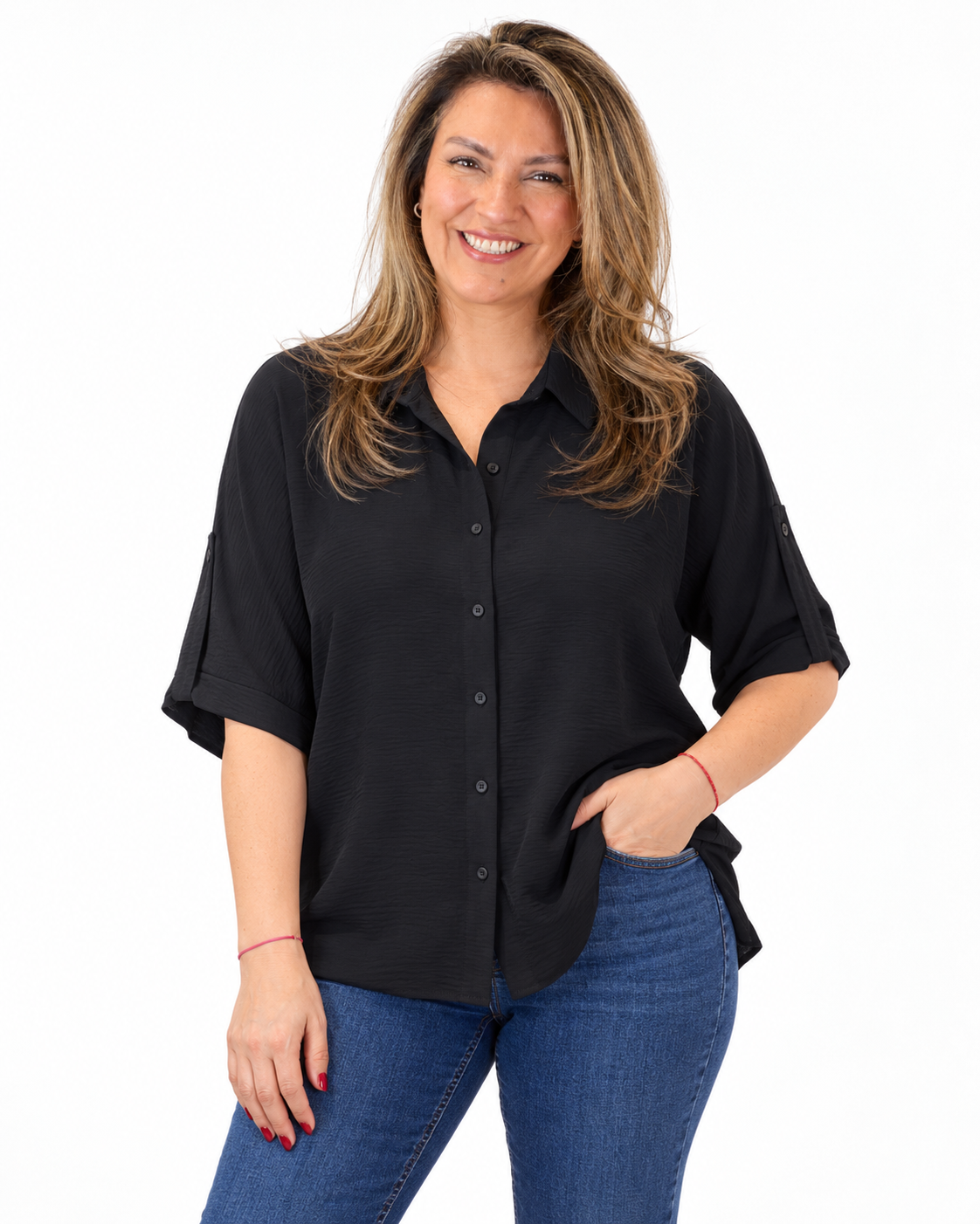 Blusa Lisa Clarita Negro