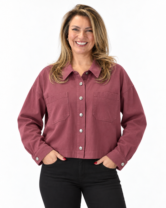 Chaqueta Biker Tiare Burdeo