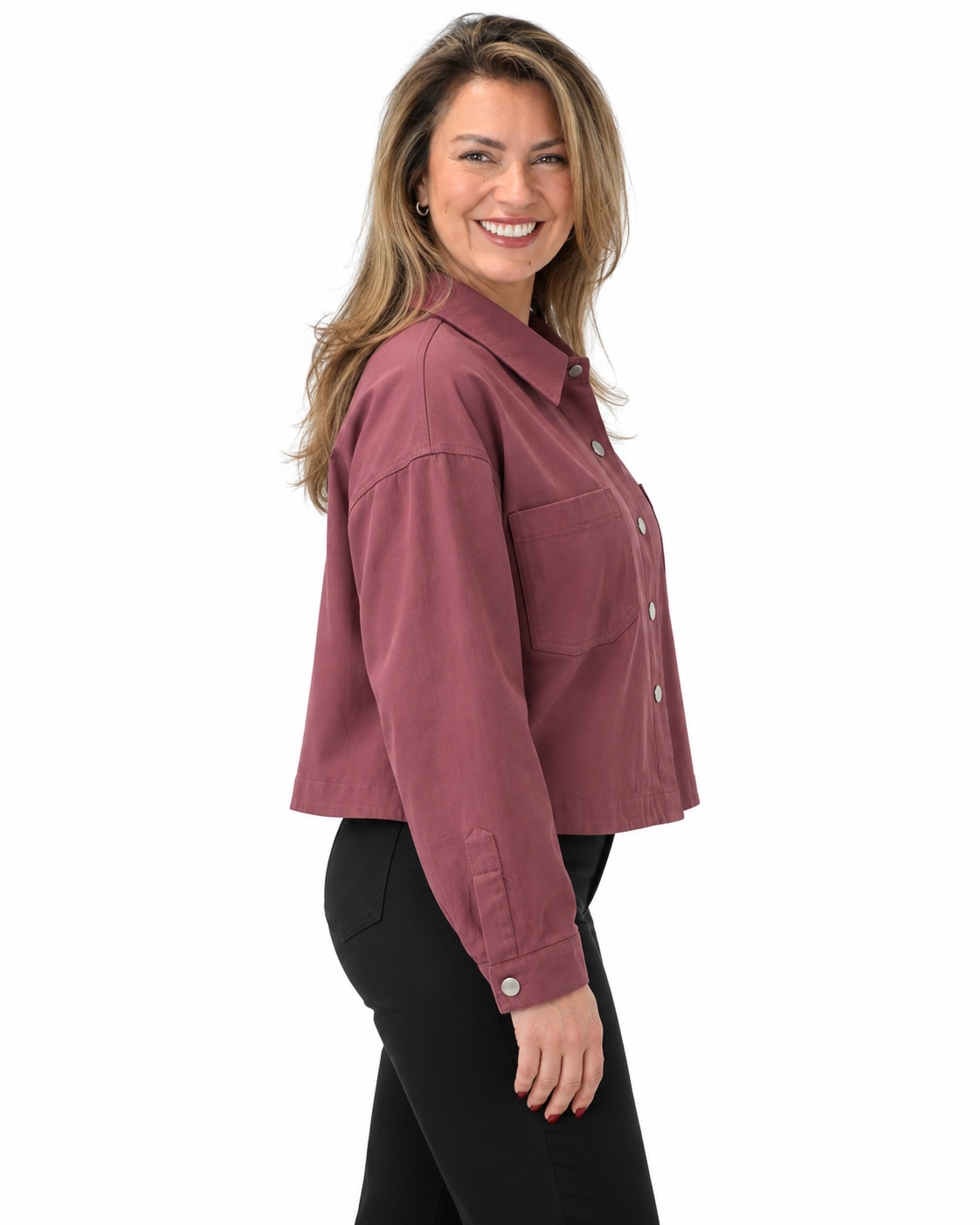Chaqueta Biker Tiare Burdeo