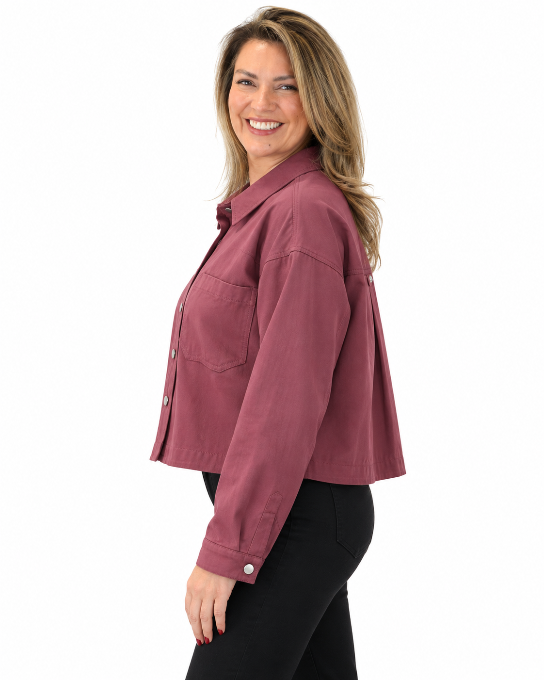 Chaqueta Biker Tiare Burdeo