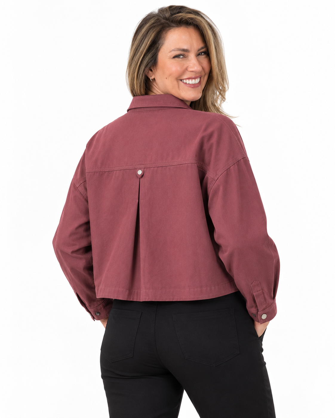 Chaqueta Biker Tiare Burdeo