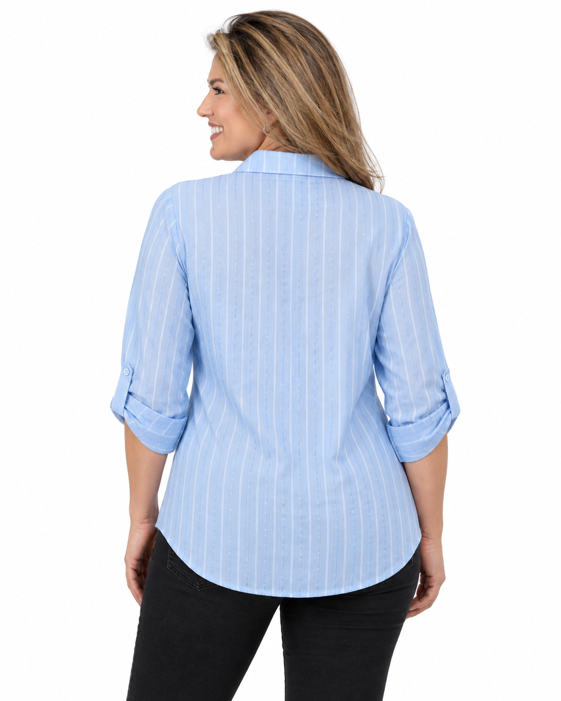 Blusa Samanta Brillos Celeste