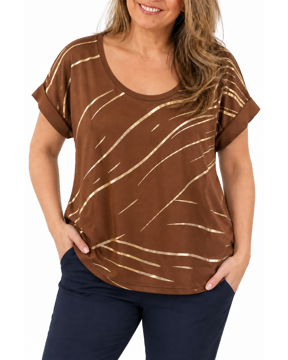 Polera Estefania Dorado Chocolate