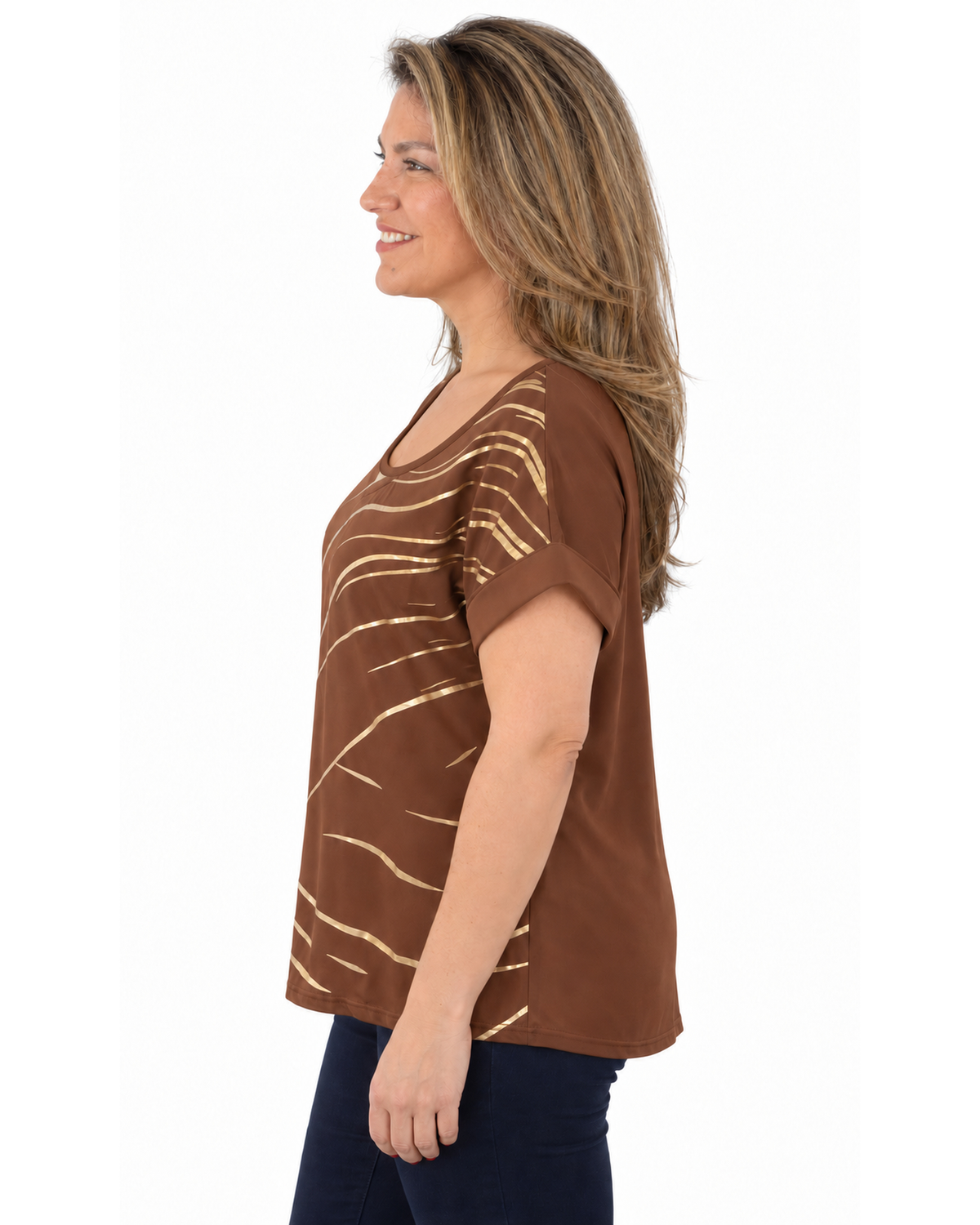 Polera Estefania Dorado Chocolate