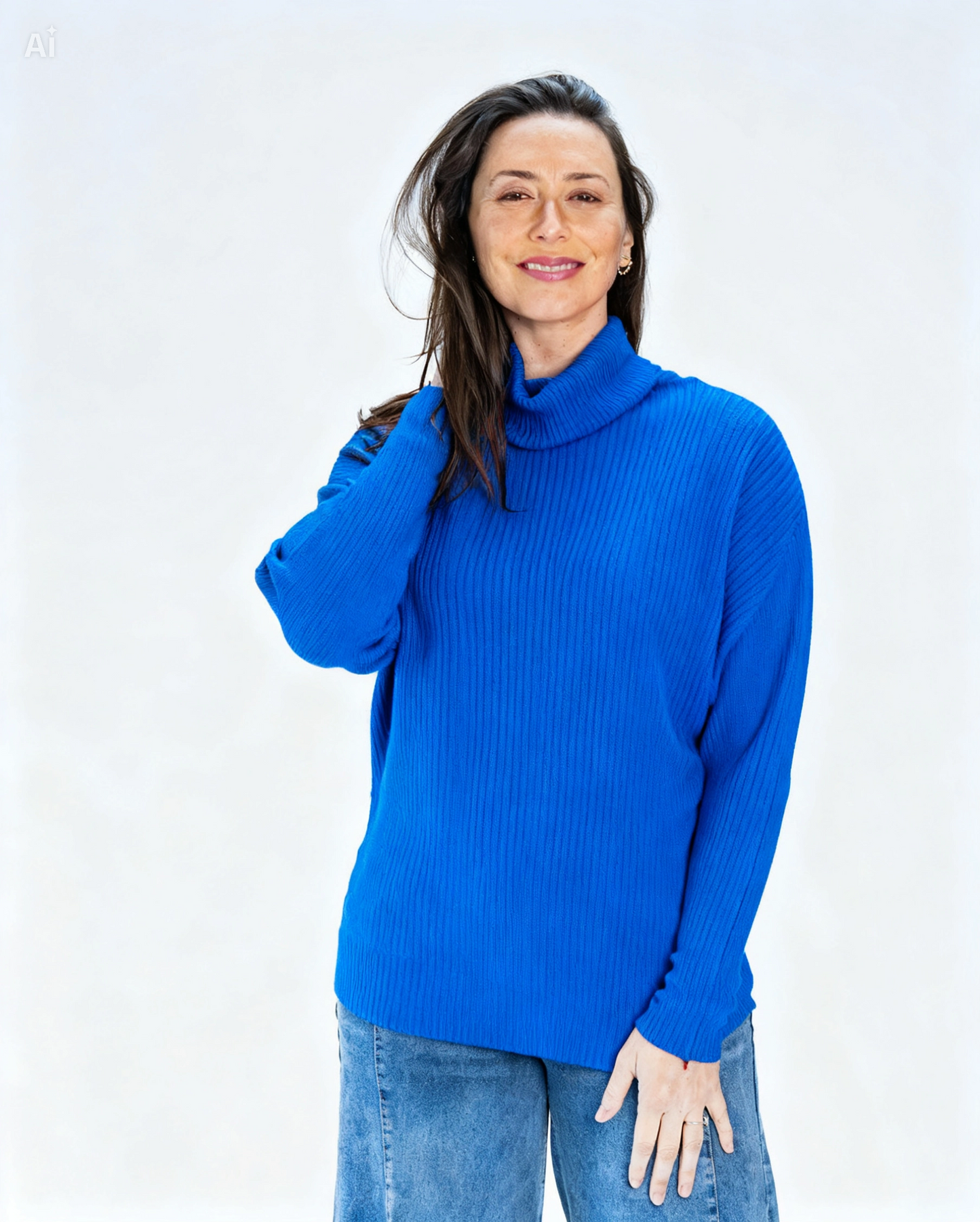 Sweater Liso Marcela Azul