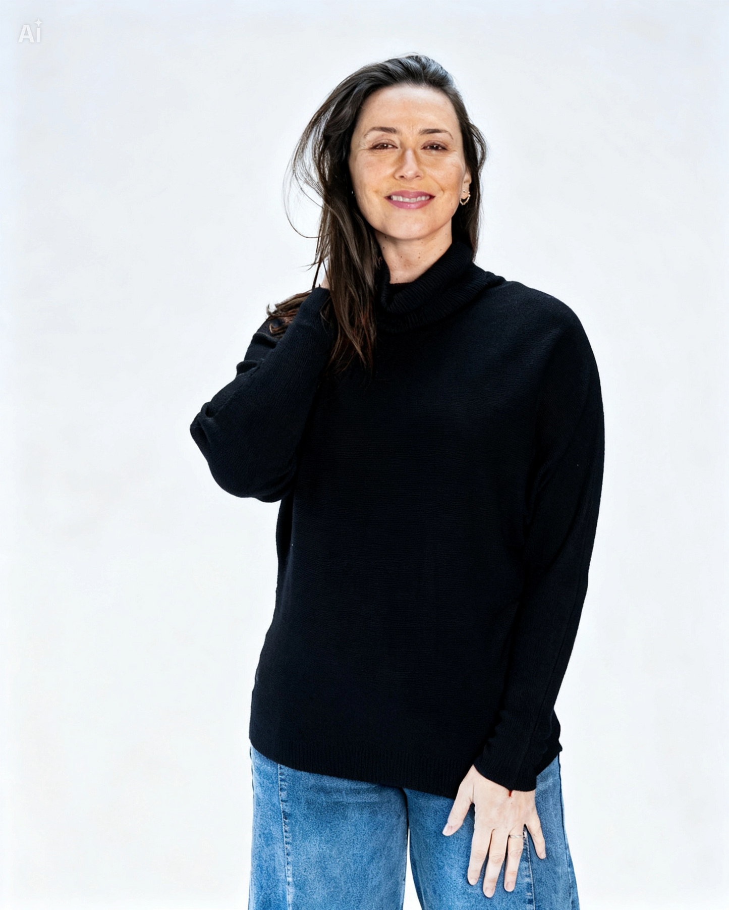 Sweater Liso Marcela Negro