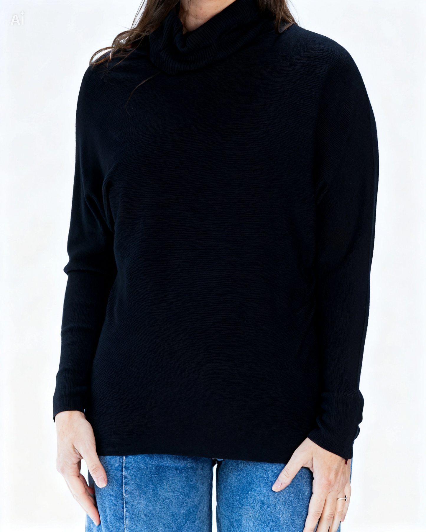 Sweater Liso Marcela Negro