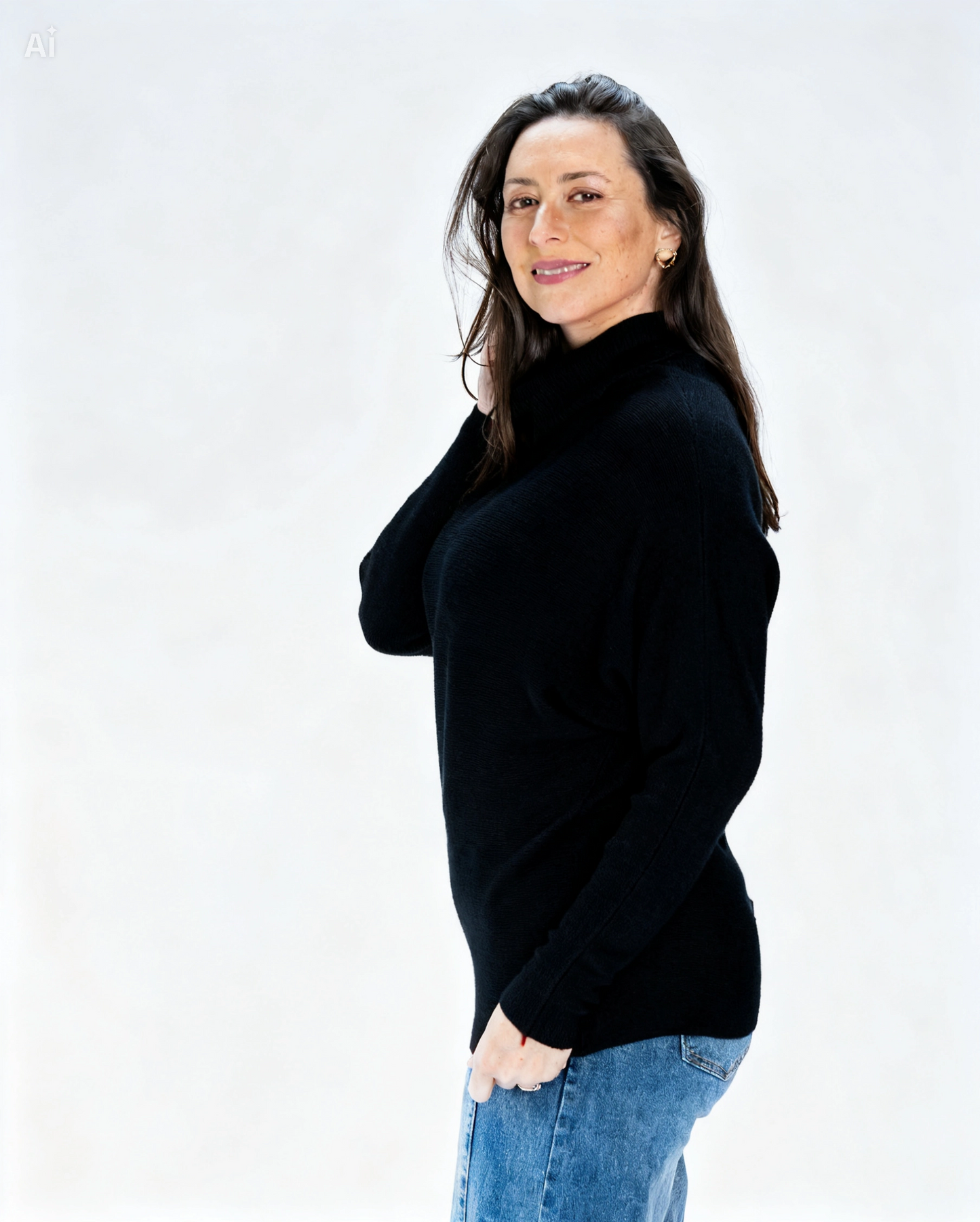Sweater Liso Marcela Negro