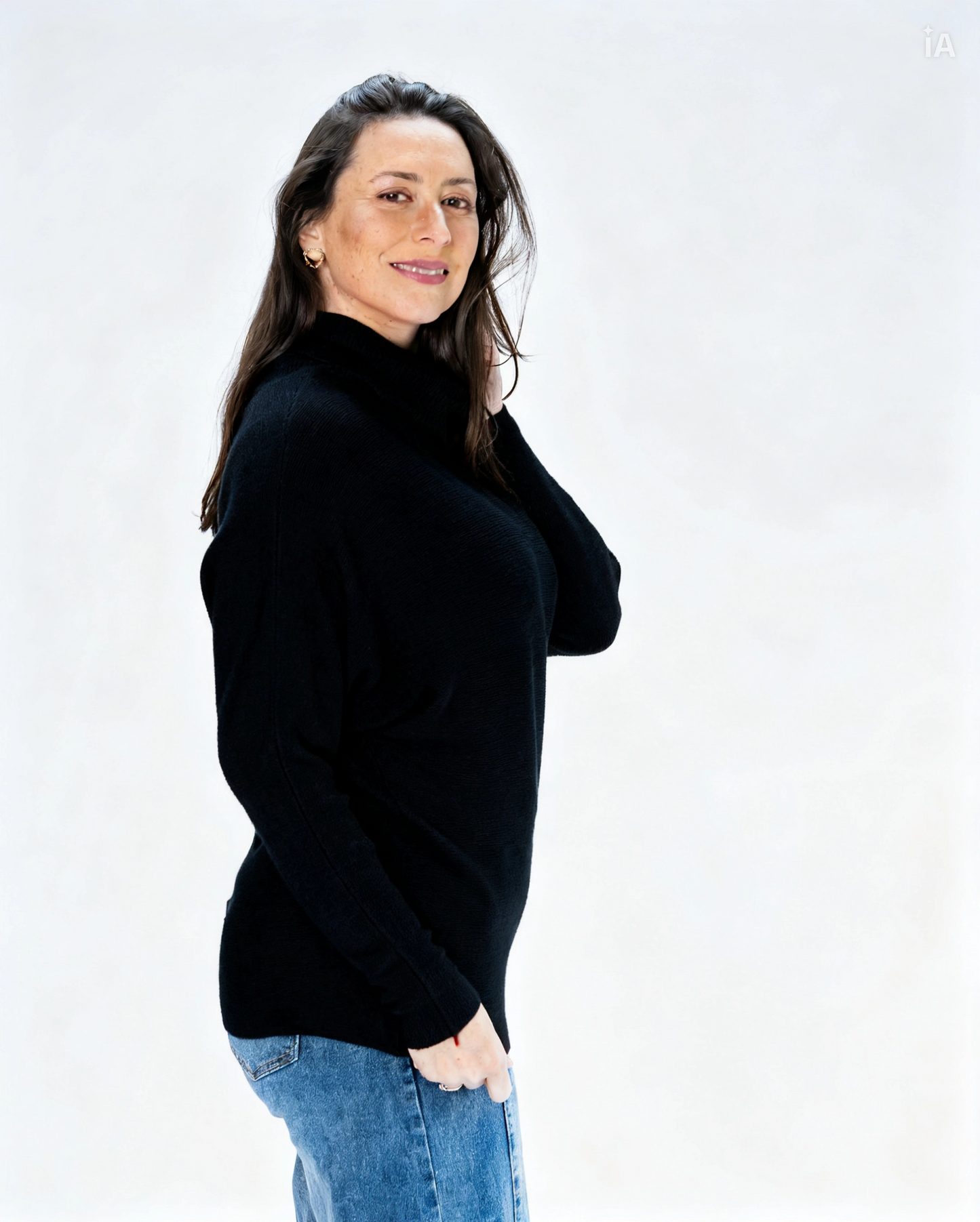 Sweater Liso Marcela Negro