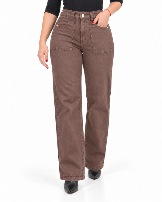 Jeans Infinito Bolsillo Chocolate