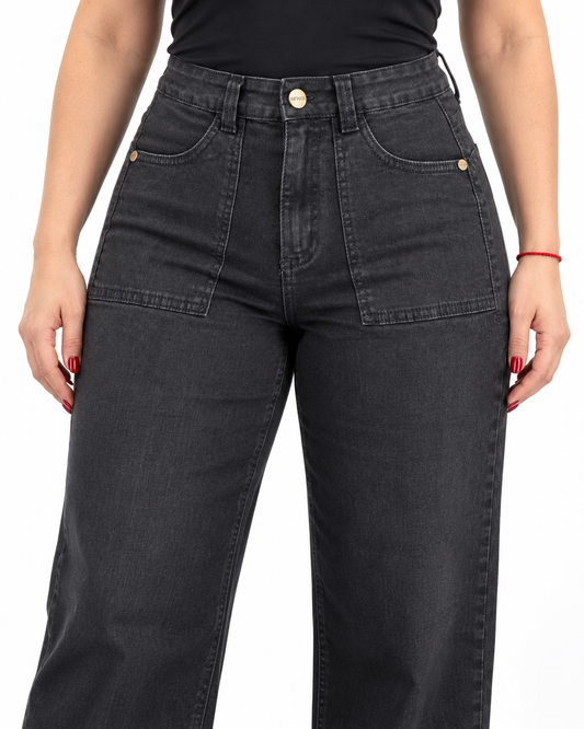 Jeans Infinito Bolsillo Negro