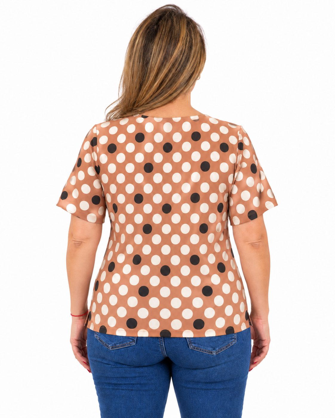 Polera Duo Lunares Café