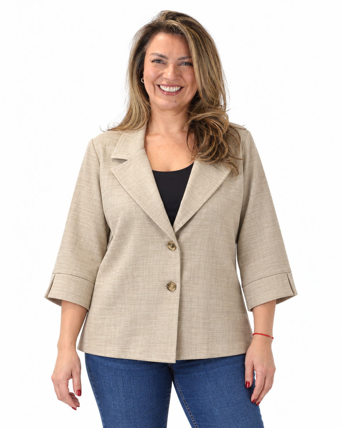 Chaqueta Matilde Manga 3/4 Beige