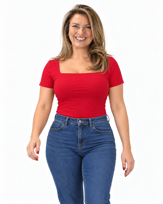 Body Liso Greta Rojo