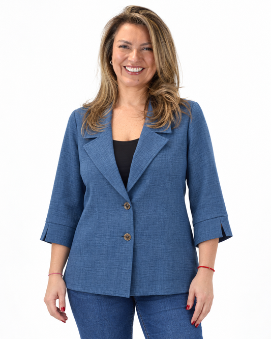 Chaqueta Matilde Manga 3/4 Azul