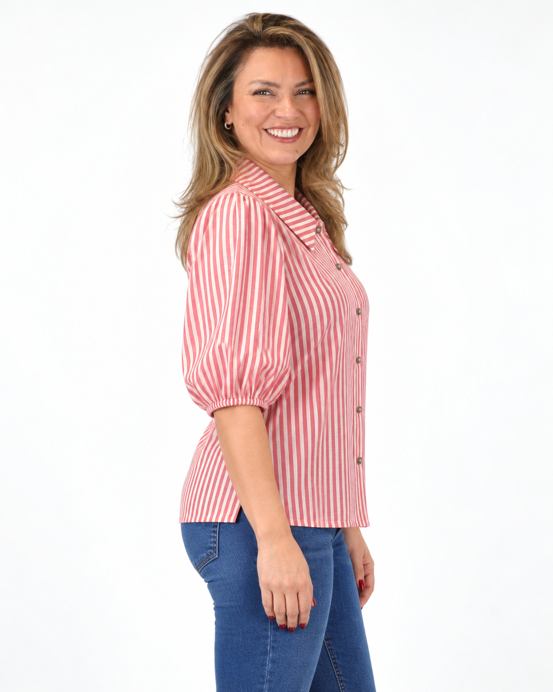 Blusa Listada Paloma Rosada