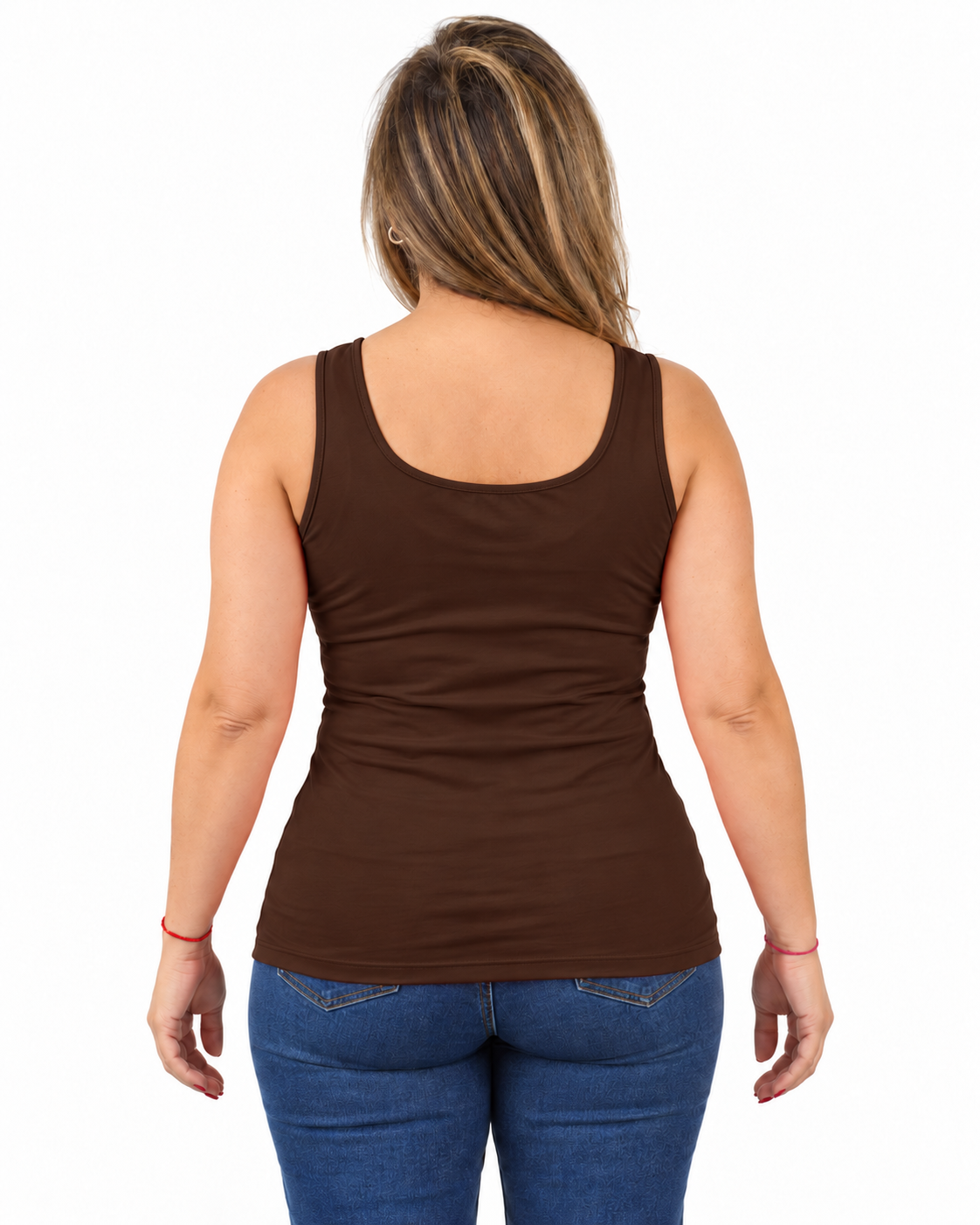 Polera Básica Musculosa Roberta Chocolate