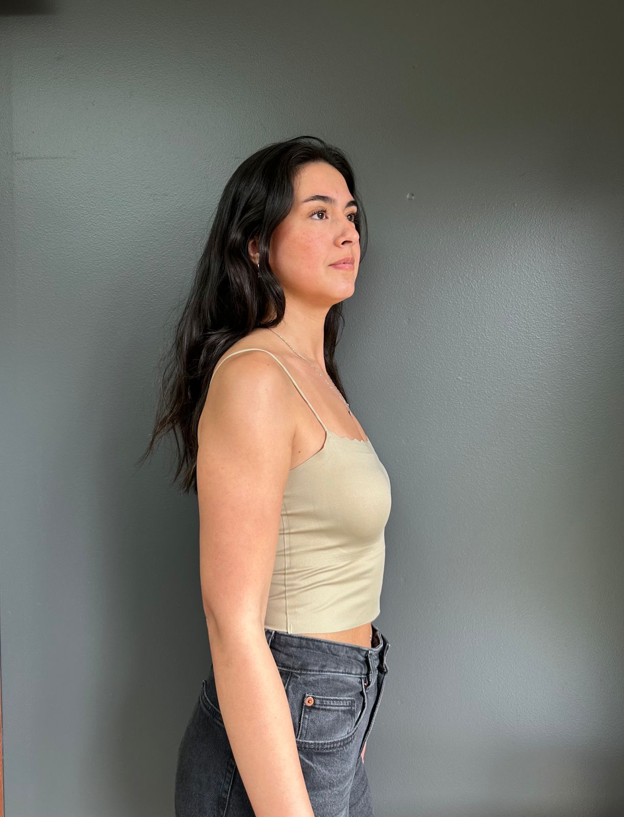 Bralette Escote Cuadrado Beige