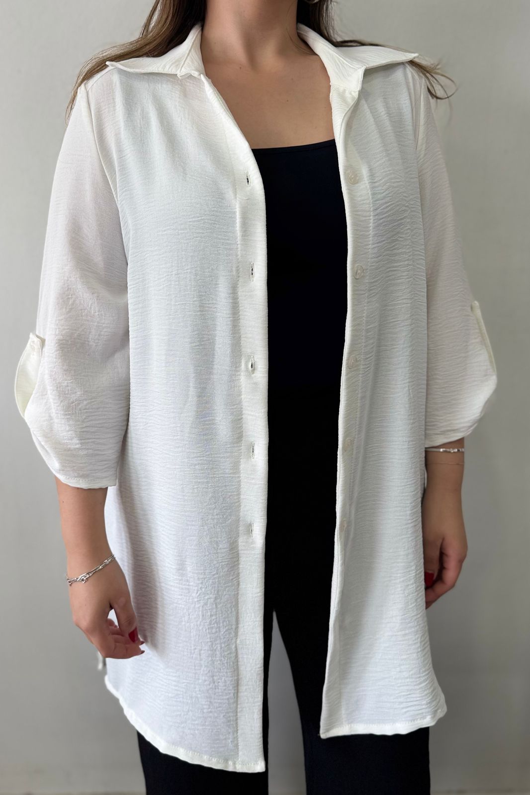 Blusón Liso Millie Blanco