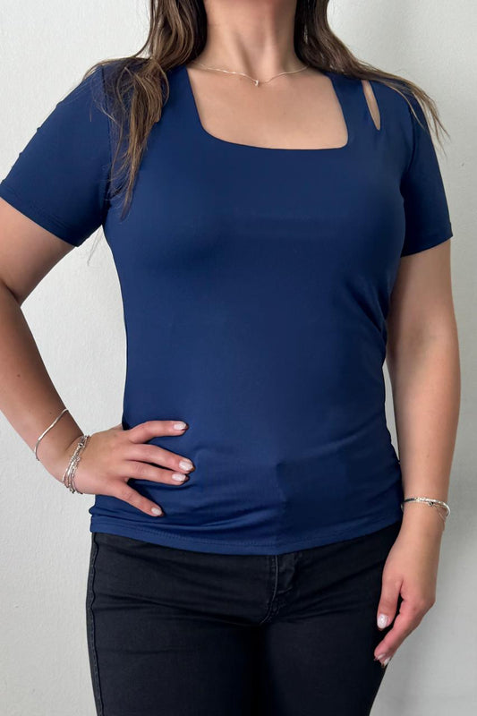 Polera Básica Emilia Azul