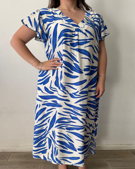 Vestido Rayas Valentina Azul