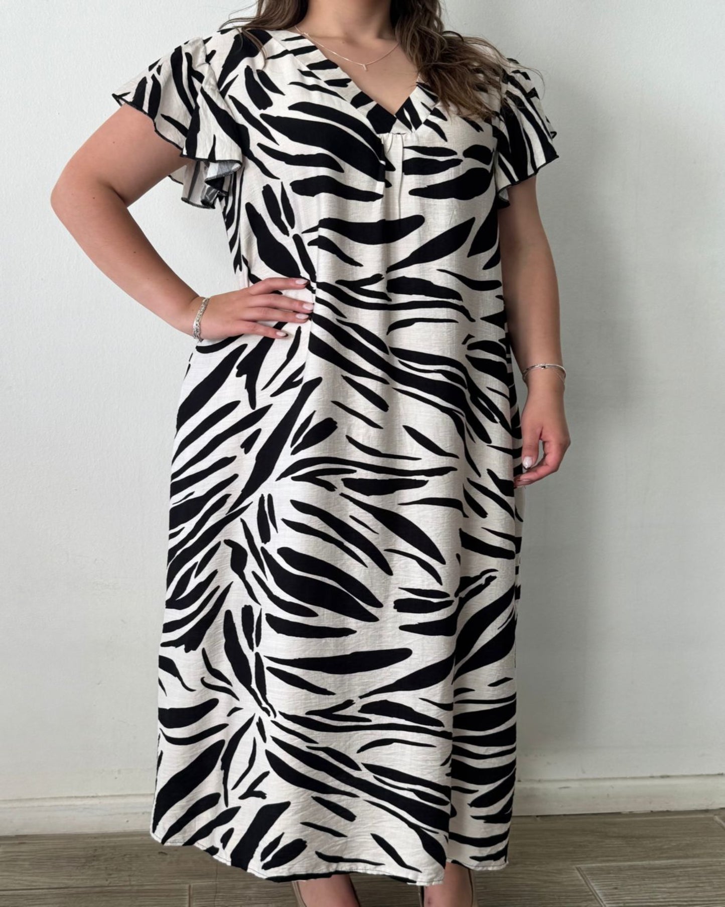 Vestido Rayas Valentina Negro