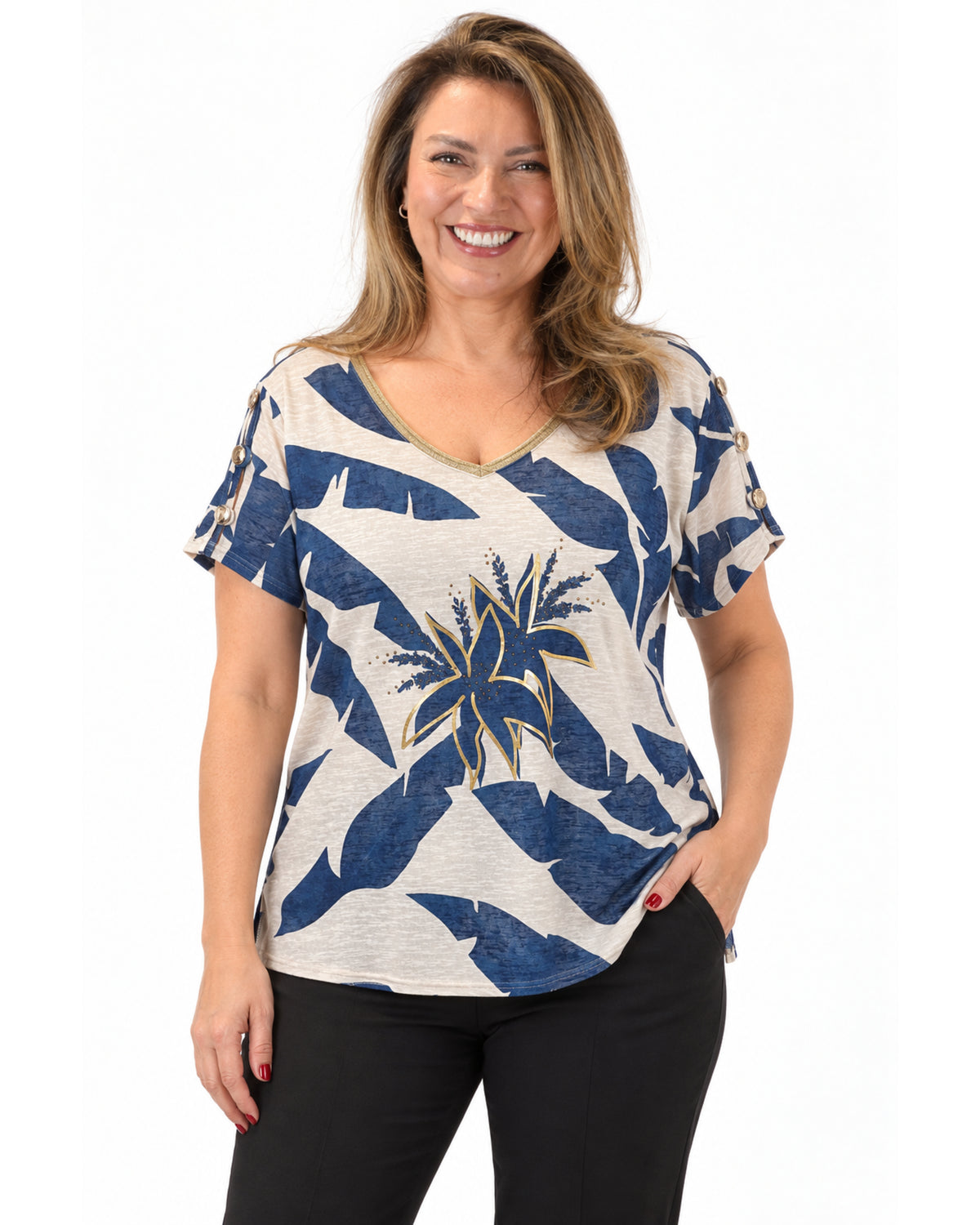 Polera Palmer Azul