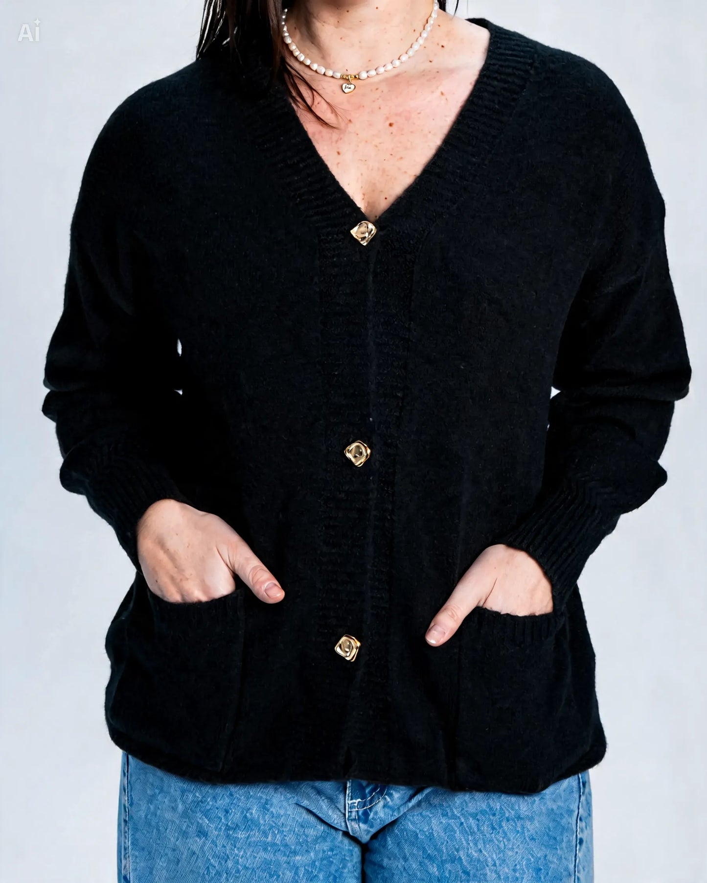 Chaleco Doris Gold Negro