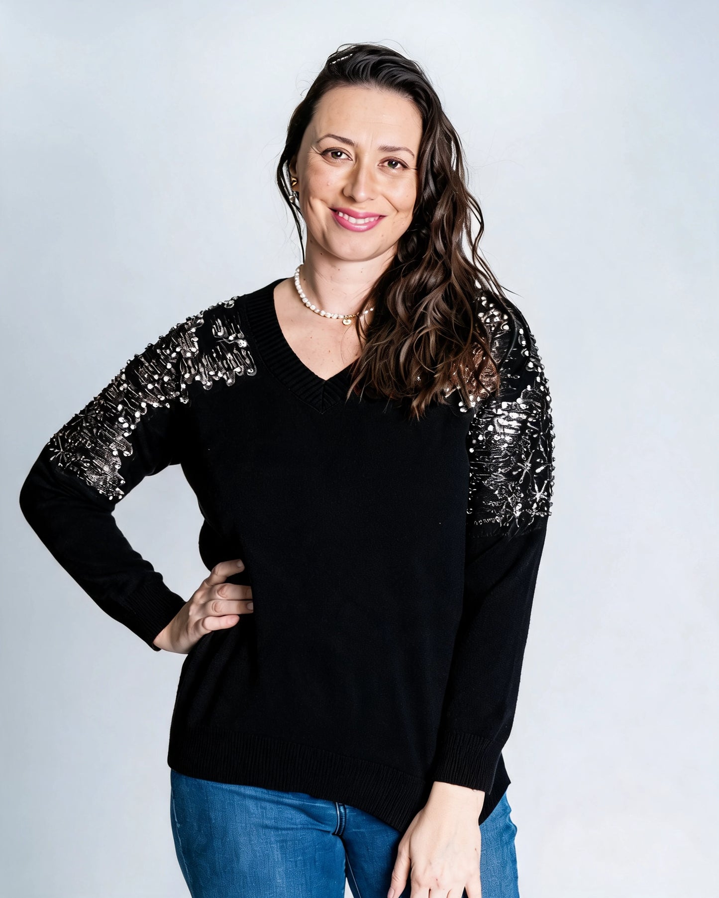 Sweater Piedras Negro