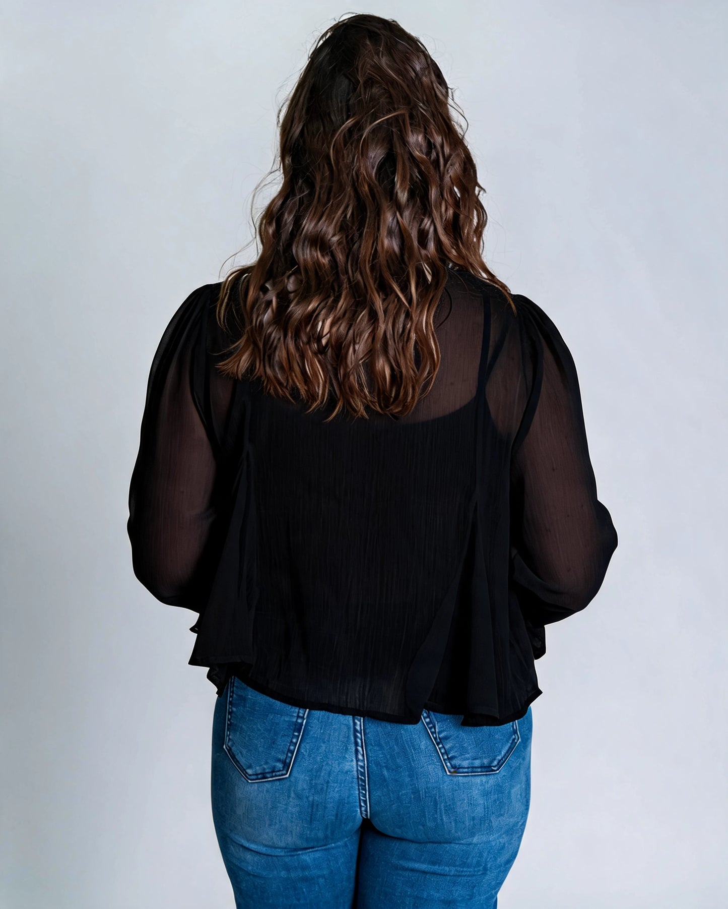 Blusa Lisa Vuelos Negro