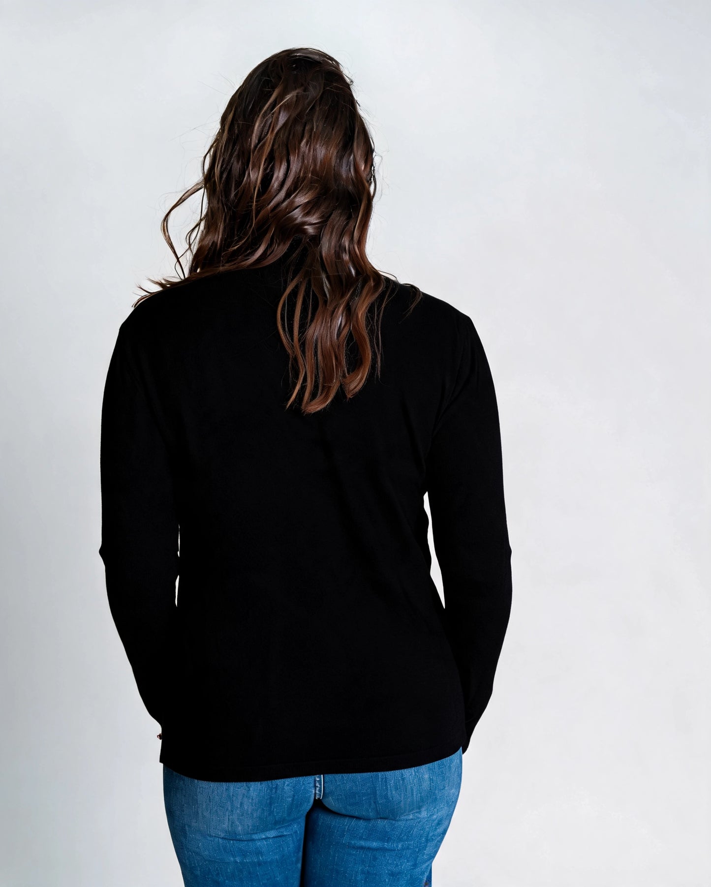 Sweater Cuello Alto Gema Negro