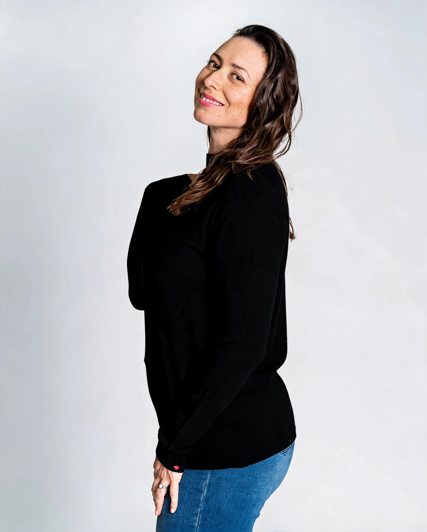 Sweater Cuello Alto Gema Negro