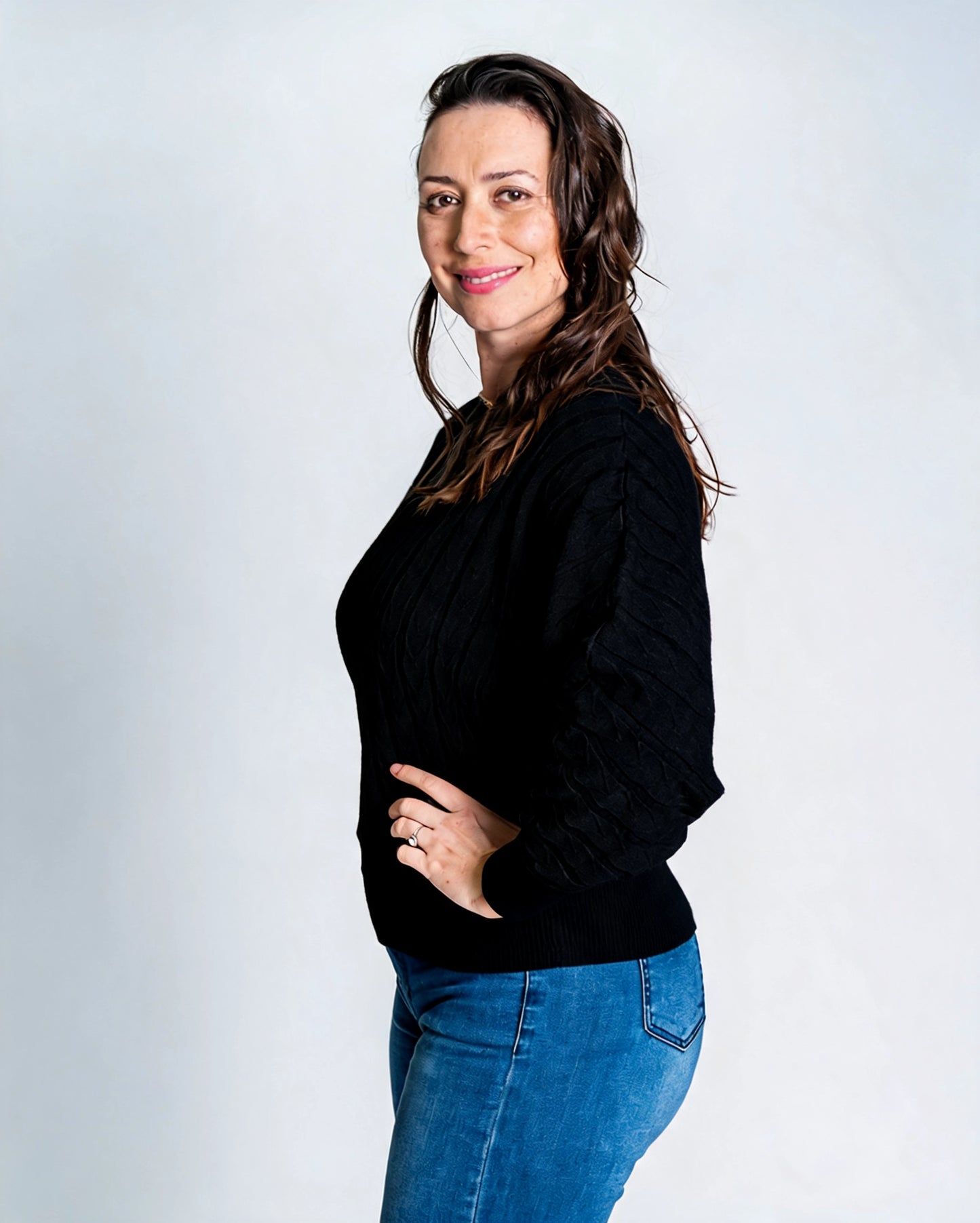 Sweater Listado Negro